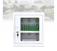 Station de charge multi-appareils avec armoire de rangement transparente et 60 emplacements pour l'organisation, boîte de rangement à compartiments pour téléphones portables et accessoires