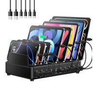 Station de Charge Multi-appareils Rocoren 400W, PD100W Station de Charge USB-C GaN 10 Ports, Chargeur de Bureau avec Charge Rapide, Compatible avec MacBook Pro/Air, iPh0ne et Galaxy