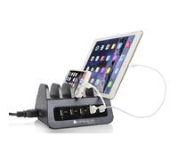 Station de Charge Multiple - COMPULOCKS - DC/POS - 5 Ports USB et USB-C - Blanc