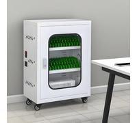 Station de charge pour appareils mobiles avec 30 emplacements, armoire de charge USB portable pour téléphones, casier de téléphone portable verrouillable sur roues, idéal pour l'école, le bureau, la