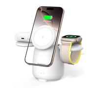 Station de Charge pour iPhone 17, Magnétique Chargeur sans Fil pour iPhone Air/17 Pro/17 Pro Max/16/15/14/13, Chargeur for Apple Watch Ultra/SE/10/9/8/7/6/5/4/3, Airpods, SwanScout 707M (No Adapter)