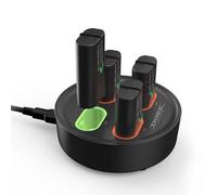 Station De Charge Pour Manette De Jeu 4 En 1, Pour Contrôleur Xbox One/Série, Chargeur De Batterie 1200mah, Accessoire De Station D'alimentation Noir