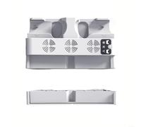 Station de charge pour manette PS5 Pro et PS5 Slim avec refroidissement à 3 niveaux, protection contre la tension V5, support vertical pour charger et refroidir, blanc