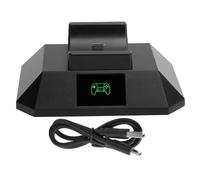 Station de charge PS5 avec éclairage RGB, fonction minuterie, chargeur de manette à charge rapide, indicateurs LED, support vertical, station de