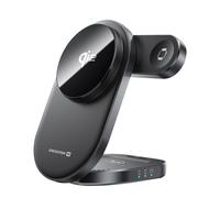 Station de Charge Qi2 3 en 1 pour iPhone MagSafe / AirPods / Watch Pliable Swissten Noir