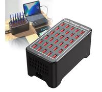 Station de charge rapide 30 ports - Hub USB haute puissance avec charge intelligente et protection contre les surcharges pour bureau, école, hôtel