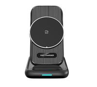 Station de charge rapide 4 en 1 pliable 15 W avec support amovible pour téléphone, montre, casque, station de charge multi-appareils avec USB C