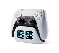 Station de charge rapide pour manette PS5 DualSense, station de charge pour manette sans fil PS5 avec fonction horloge, charge rapide, protection de charge, lampe de charge LED, support de charge