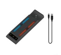 Station de charge rapide pour manettes Nintendo Switch 3 en 1 Station Pro Base de charge avec indicateur LED Matériau ABS Configuration de jeu compacte - 19,3 x 8 x 1,8 cm