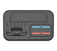 Station de charge RVB multi-usages pour Switch 2 avec contrôleur Pro et Joy-Con, rangement de cartes à jouer, design compact en ABS 16,5 x 16,5 x 4 cm avec éclairage pour une configuration de jeu