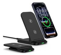 Station de Charge Samsung Chargeur Induction pour Samsung Galaxy S26/S25 FE/S24/S23/S22/S21, 15W Pliable Chargeur sans Fil Rapide Wireless Charger pour Google Pixel 10 Pro/10/9/9a/8/7, iPhone 17/16/15