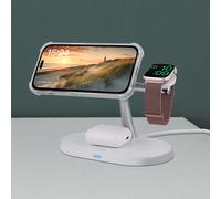 T'nb - Station de Charge sans Fil 3 en 1, r'echarge sans Fil, compatibilité MagSafe, Charge Rapide, Conception compacte - Blanc