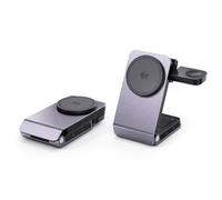 Station de charge sans fil 3 en 1 avec refroidissement actif TEC, Qi2.2 25 W Chargeur rapide pour support de chargeur magnétique pliable MagSafe