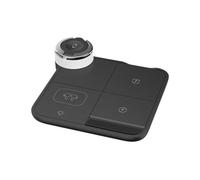 Station de charge sans fil 4 en 1 - Charge rapide sans fil 15 W avec plusieurs appareils | Support de recharge pliable et lumière atmosphérique 7 couleurs | Compatible avec voyage