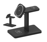 Station de charge sans fil - Base de table de nuit rapide de 15 W, chargeur mobile multifonction | Support portable facile pour téléphone, tablette, appareil, alimentation rapide, utilisation