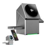 Station de charge sans fil magnétique pliable 3 en 1, support rotatif tactile pop-up 15 W pour téléphone, montre et casque