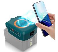 Station de charge sans fil pour batteries Makita 18 V, station de charge de téléphone portable 15 W pour Airpods, iPhone, Samsung Galaxy, avec adaptateur de charge USB et port de type C, connecteur de