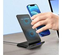 Station de charge sans fil rapide 15W, support de charge compatible avec iPhone 17, 16, 15, 14, 13, 12, 11, X et Galaxy S25, S24, S23, S22, ainsi que tous les smartphones compatibles avec la norme de 
