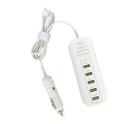 Station de charge universelle 90 W 5 ports charge rapide simultanée adaptée pour véhicule d'alimentation mobile USB adaptateur de charge de voiture