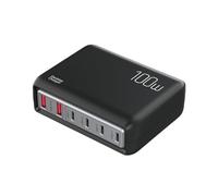 Station De Charge USB C, Chargeur 100W, Hub De Charge De Type C À 6 Ports for Plusieurs Appareils avec Stock De Charge Rapide PD3.0 Et QC3.0 Sécurité Rapide(Black)