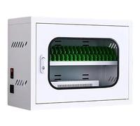 Station de charge USB mobile avec plusieurs ports, casier de rangement roulant pour le chargement des appareils, parfait pour les établissements d'enseignement et les centres de voyage