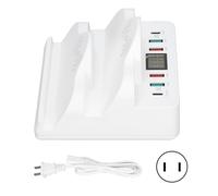 Station De Charge Usb Sans Fil Hub Qc3.0 Pd, Charge Rapide Avec Affichage Pour Plusieurs Appareils, Prise AméRicaine 100-240v