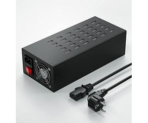 Station de Charge USB, Skazeke 30Ports 300W/60A concentrateur de Charge de Bureau,Sortie de Protection Multiple 5V/2A,Charge pour appareils Apple, Smartphones