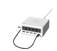 Station de Charge USB Type C PD Adaptateur Secteur 65W avec Chargeur sans Fil LCD Qi Chargeur Rapide for téléphone Portable for Ordinateur Chargeur sécurisé