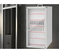 Station de chargement de téléphone portable - Armoire mobile sécurisée avec 12/50 emplacements rechargeables 4 roues universelles - Parfait pour les bureaux, les événements et les espaces publics