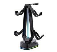 Station de chargement multifonctionnelle avec effets LED pour contrôleurs et pour casque, organisateur de jeu