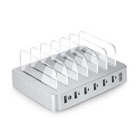 Station de chargement rapide multi ports, Station de chargeur de bureau USB 6 Ports, adaptateur secteur pour tous les téléphones, tablettes, montres, etc. Mèche