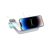 Station de Chargement sans Fil 4 en 1: Support de Charge sans Fil Pliant Rapide 15 W | Chargeur de téléphone Portable, Tablette, avec Un extérieur léger, Un Bureau, Une Maison