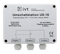 Station de Commutation IVT US-16 230 V 16 A 3600 VA, Commutation prioritaire réseau, commutateur Automatique, pour onduleur Sinus, Protection Surcharge Court-Circuit, IP55