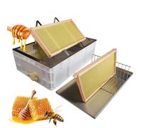 Station de décapsulage pour apiculture en acier inoxydable, kit de traitement d'extracteur de miel avec bac d'égouttement et récipient, deux modes de débouchage pour la récolte de miel commerciale