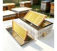 Station de désoperculation de miel avec bac dégouttage en acier inoxydable et double mode, facile à nettoyer, la production domestique et horticole