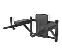 Station de dips murale pour tractions et squats - Cadre en acier robuste avec accoudoirs rembourrés pour un entraînement efficace du haut du corps à la maison