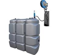 Station de distribution huile 1500L en PEHD avec pompe et enrouleur 10 mètres - ALGI EQUIPEMENT - 07685450
