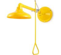 Station de douche d'urgence et de lavage des yeux, fixation murale en acier inoxydable avec revêtement ABS, pour la sécurité dans les usines chimiques, les usines, les écoles, les laboratoires