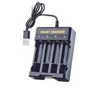 Station de Efficace à 4 emplacements pour Batteries Doubles/triples a, Alimentation USB, lumières Doubles Couleurs, Station de Batterie