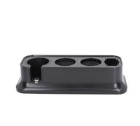 Station de falsification du café, support de filtre antidérapant pour porte-filtres de 51mm 53mm 58mm, outil de cuisine polyvalent propre et Durable (Noire)