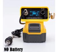 Station de fer à souder T12 pour batterie Li-ion Dewalt 18V, bricolage, Station de soudage numérique électrique, réparation de fil de soudage (sans batterie) Jaune