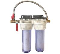 Station de filtration anti-tartre AQUAWATER - Bypass flexible - 10"" - Débit max 1,5m³/h