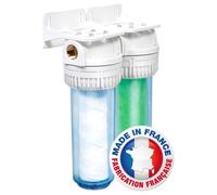 Station de filtration anti-tartre AQUAWATER - Filtre simple standard 10"" - Débit max 3m³/h