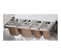 Station de Garniture de Pizza en Acier Inoxydable, conteneurs de Condiments réutilisables avec Couvercle, Station de Service de Glace pour Garde-Manger de cuisi