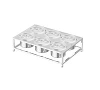 Station de garniture de pizza, récipients à condiments avec couvercles, organiseur à épices peu encombrant pour cuisine, idéal pour la vinaigrette, la confiture et le stockage des fruits frais