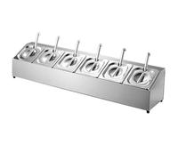 Station de garniture de pizza, station de garniture de pizza, récipients d'assaisonnement en acier inoxydable avec couvercle, accessoires de four à pizza d'extérieur avec plateaux à compartiments po