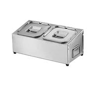 Station de garniture pour pizza, distributeur de condiments en acier inoxydable, étagère à épices de comptoir avec poignée pour assaisonnements, sauces, salades, confitures, fruits et ingrédients (A