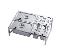 Station de Garniture pour Pizza - Distributeur télescopique d'aliments pour la préparation des Condiments et ingrédients - Idéal pour Les Restaurants et la Maison