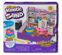 Kinetic Sand Sable magique - Rainbow Cake SHOPPE - 680 g de sable jaune, rose, bleu et blanc parfum vanille - Kit de bricolage pour enfants jouets sensoriels - 6068029 - Jouets pour enfants 5 ans +