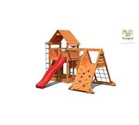 Aire De Jeux Big Leader Spider + Bac À Sable + Corde + Toboggan Rouge - Fungoo